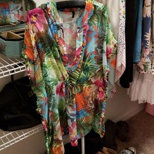 Vs swim floral cover up